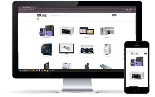 Hiflex webshop desktop en mobiel