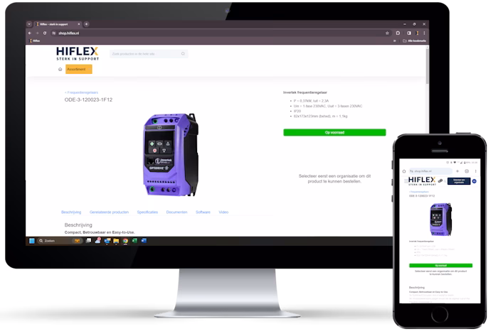 Webshop frequentieregelaar