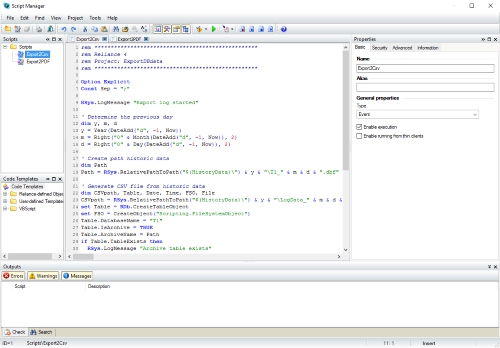 Reliance4 VBScript
