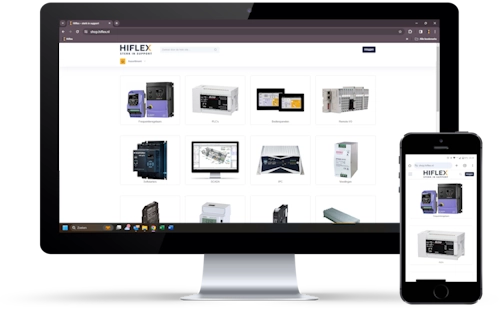Hiflex webshop desktop en mobiel