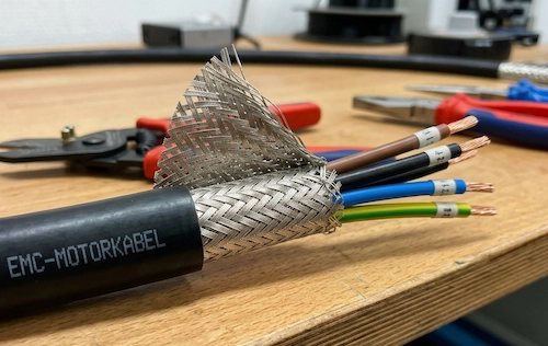 EMC-kabel vertinde afscherming