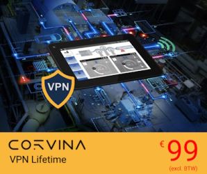 Corvina VPN-oplossing voor veilige industriële netwerken.